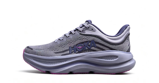 HOKA ONE ONE Bondi 9 – Grey Purple Cushioned Running Shoes